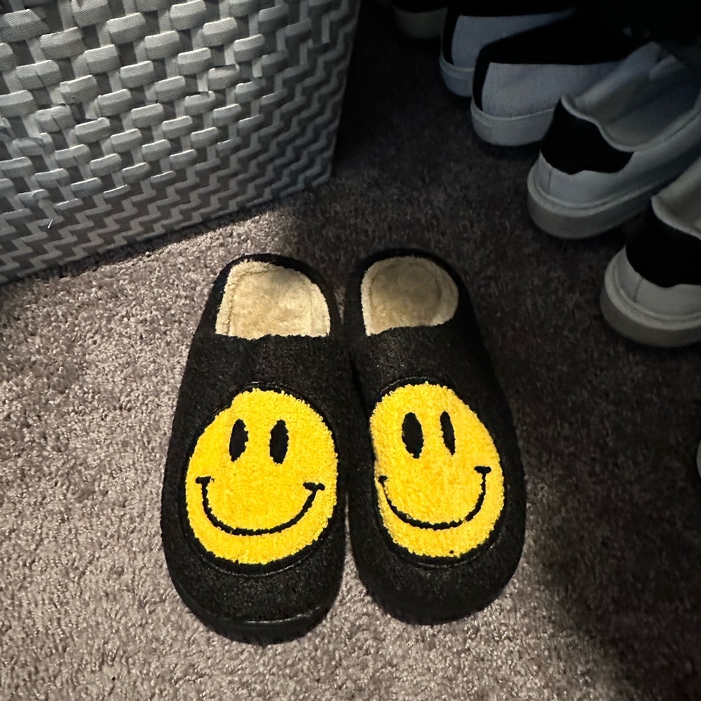 Smiley face slippers